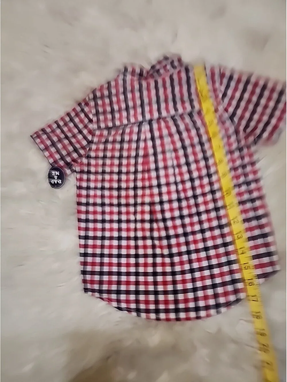 New The Children's Place Boy's Short Sleeves Plaid Button up Shirt size Xs 4
